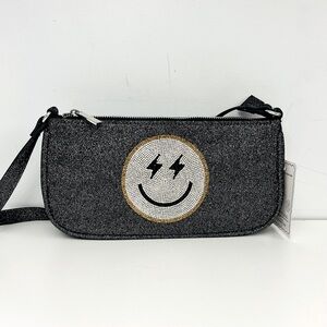 NWT Glitter with Rhinestone Happy Face Baguette by SKINNY DIP LONDON